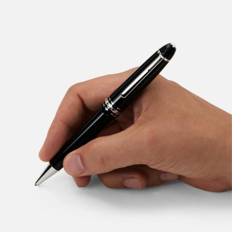Montblanc - Penna Meisterstück - Resina Nera - Platino