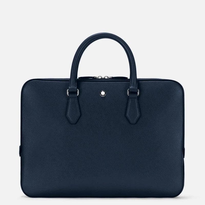 Montblanc - Borsa Portadocumenti - Blu Inchiostro - Pelle