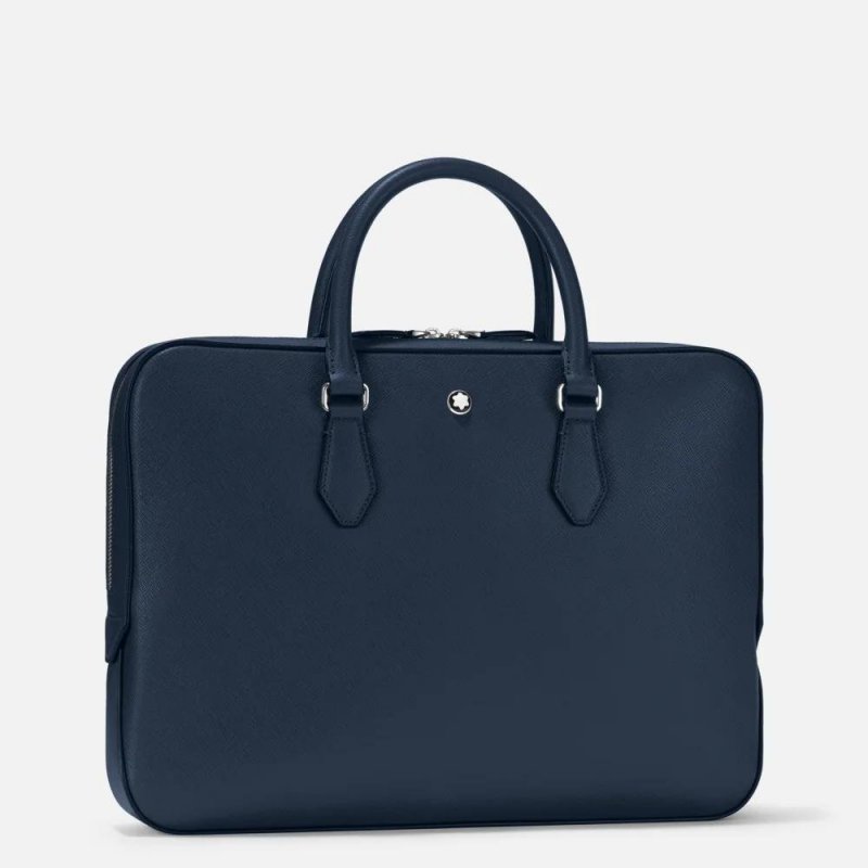 Montblanc - Borsa Portadocumenti - Blu Inchiostro - Pelle