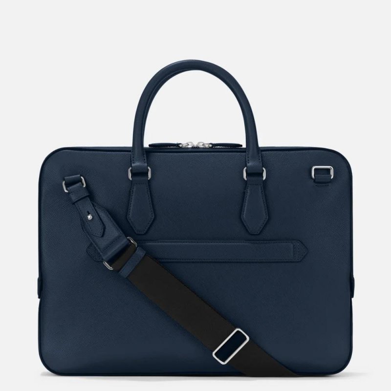 Montblanc - Borsa Portadocumenti - Blu Inchiostro - Pelle