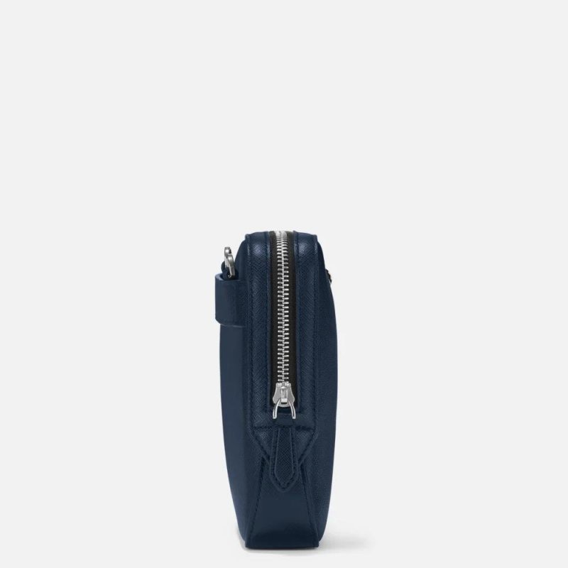 Montblanc - Borsa Messenger Mini - Pelle - Blu