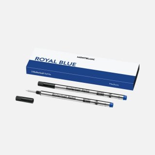 Montblanc - 2 Refill Per Roller Medi - Blu Reale
