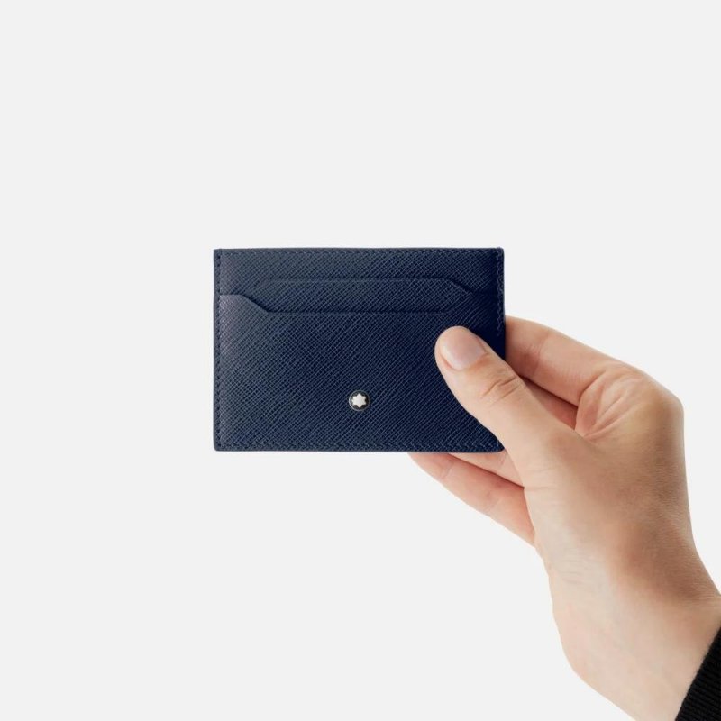 Montblanc - Porta Carte 5 Scomparti - Pelle Blu