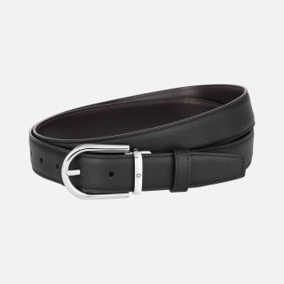 Montblanc - Cintura Reversibile - Pelle Nera/Marrone