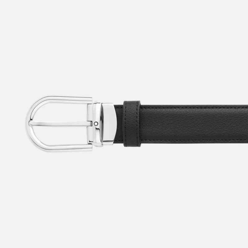 Montblanc - Cintura Reversibile - Pelle Nera/Marrone