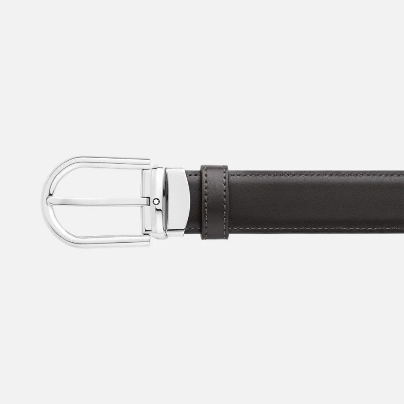 Montblanc - Cintura Reversibile - Pelle Nera/Marrone