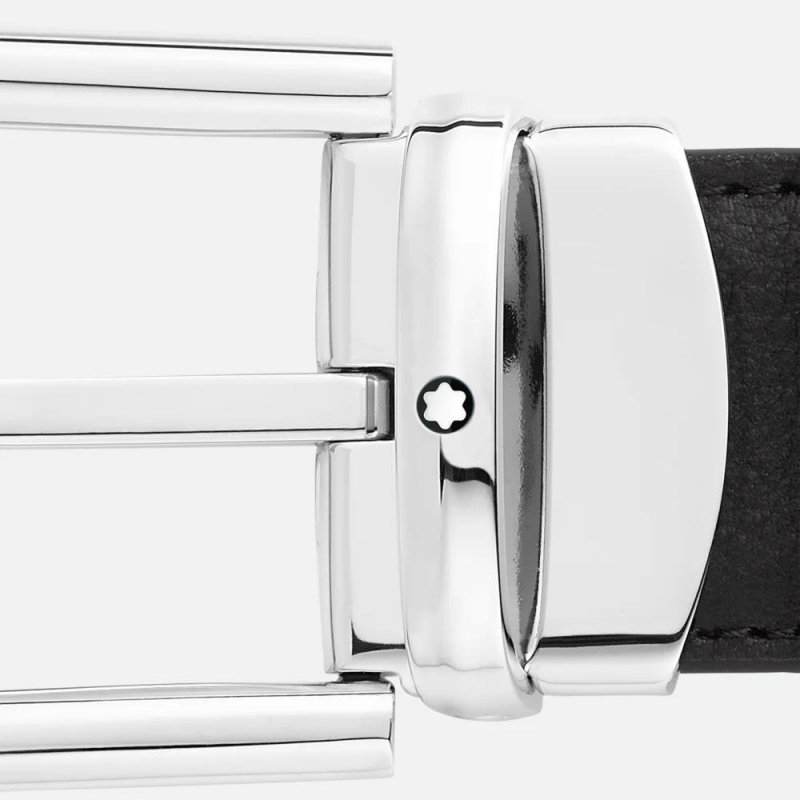 Montblanc - Cintura Reversibile - Pelle Nera/Marrone