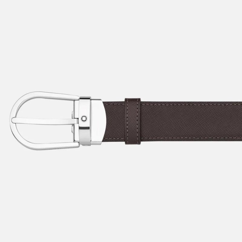 Montblanc - Cintura Reversibile - Pelle Nera/Marrone