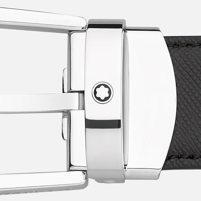 Montblanc - Cintura Reversibile - Pelle Nera/Marrone