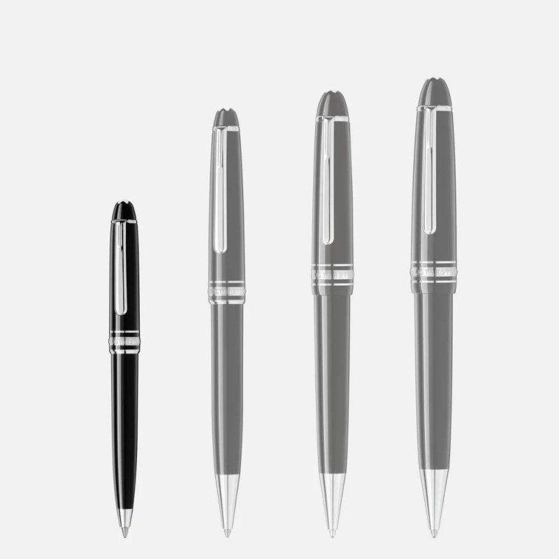 Montblanc - Penna Meisterstück - Resina Nera - Platino