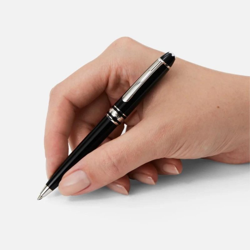 Montblanc - Penna Meisterstück - Resina Nera - Platino