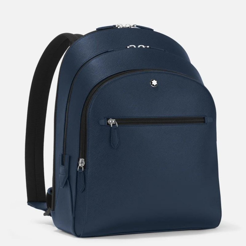 Montblanc - Zaino Medio - Pelle - Blu