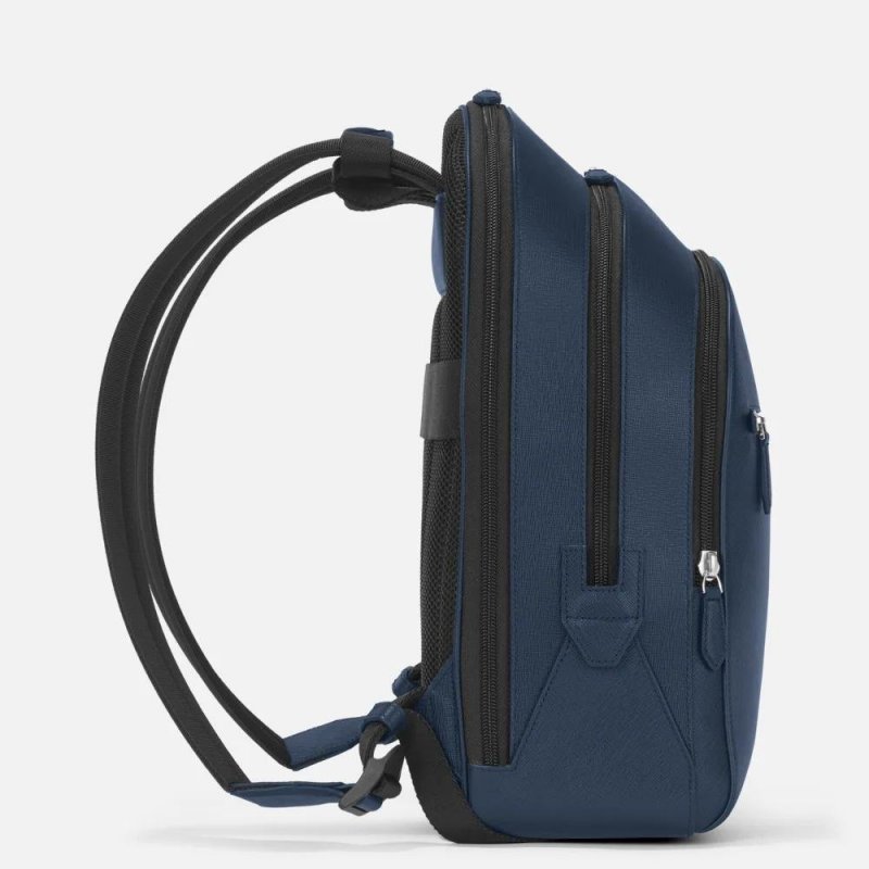 Montblanc - Zaino Medio - Pelle - Blu