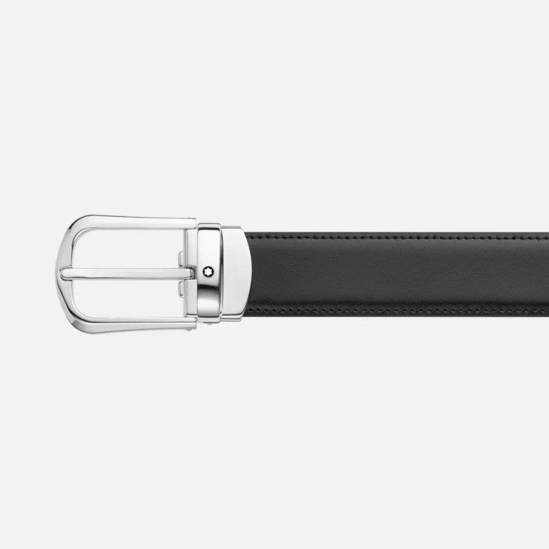 Montblanc - Cintura Reversibile - Pelle Nera/Marrone
