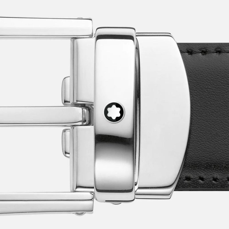 Montblanc - Cintura Reversibile - Pelle Nera/Marrone