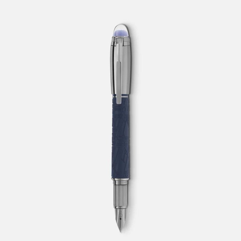 Montblanc - Stilografica Starwalker - Blu Grigio