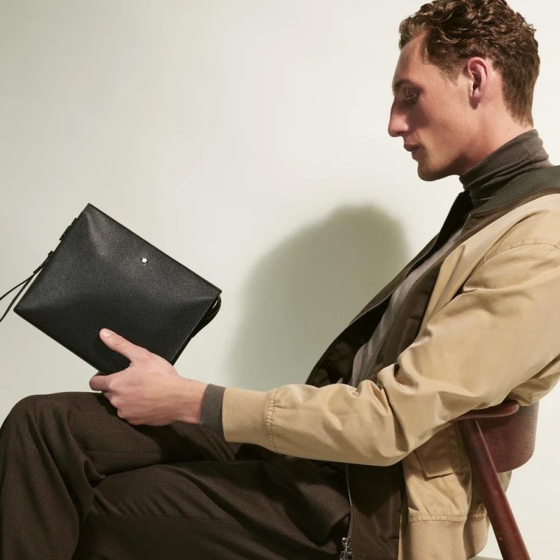 Montblanc - Pochette Sartorial - Pelle - Nero
