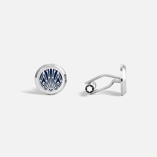 Montblanc - Gemelli Meisterstück - Blu - Acciaio