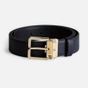 Montblanc - Cintura Reversibile - Pelle Blu/Nera