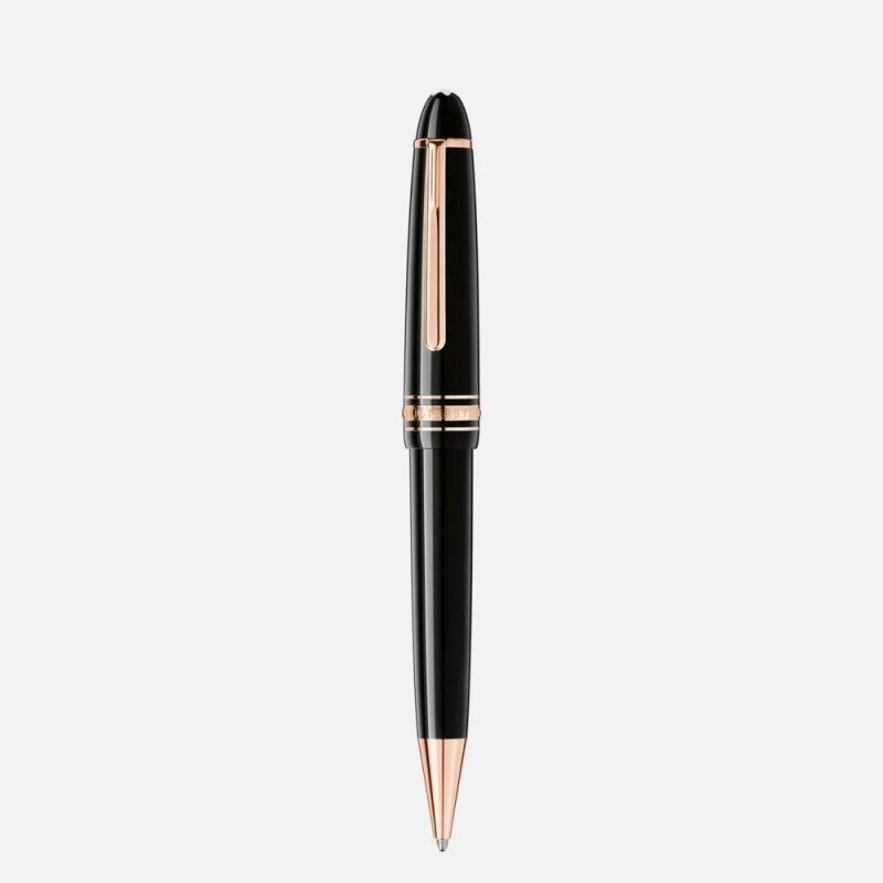 Montblanc - Penna Meisterstück - Resina Nera - Oro Rosa