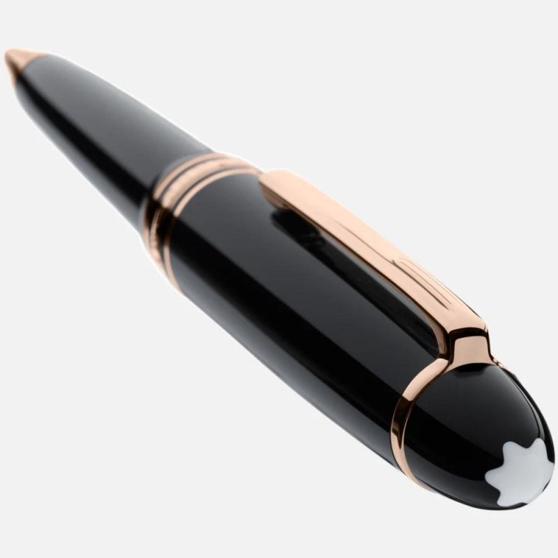 Montblanc - Penna Meisterstück - Resina Nera - Oro Rosa