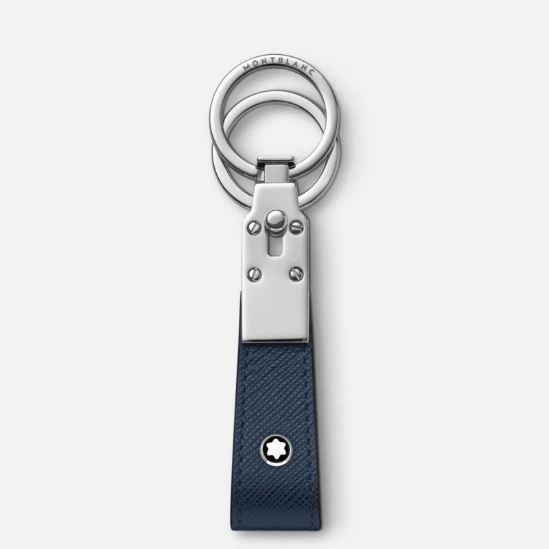 Montblanc - Portachiavi Con Passante - Pelle - Blu