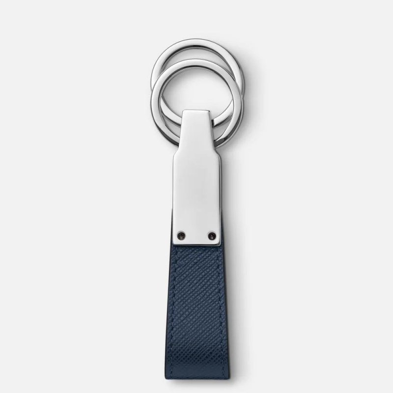 Montblanc - Portachiavi Con Passante - Pelle - Blu