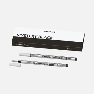2 Refill Per Fineliner Broad (B) Mystery Black - Montblanc