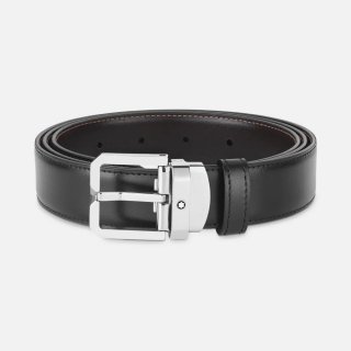 Montblanc - Cintura Reversibile - Pelle Nera/Marrone