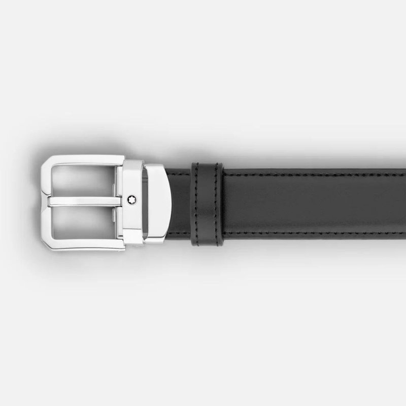 Montblanc - Cintura Reversibile - Pelle Nera/Marrone