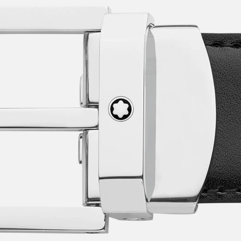 Montblanc - Cintura Reversibile - Pelle Nera/Marrone