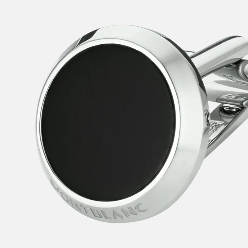Montblanc - Gemelli Meisterstück - Acciaio - Onice
