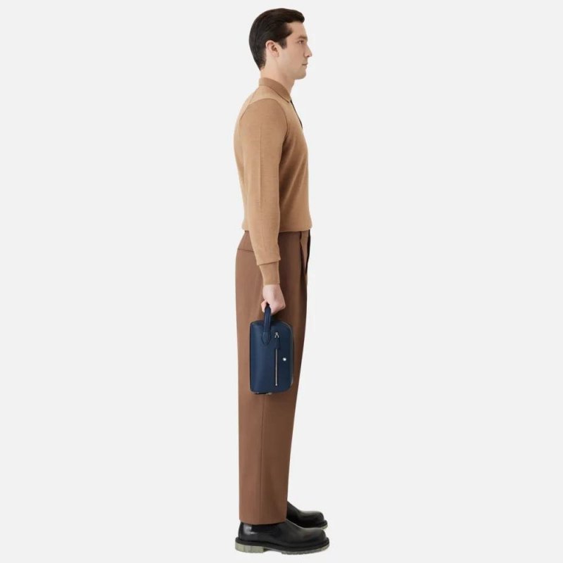 Montblanc - Trousse Da Toilette Sartorial - Pelle - Blu