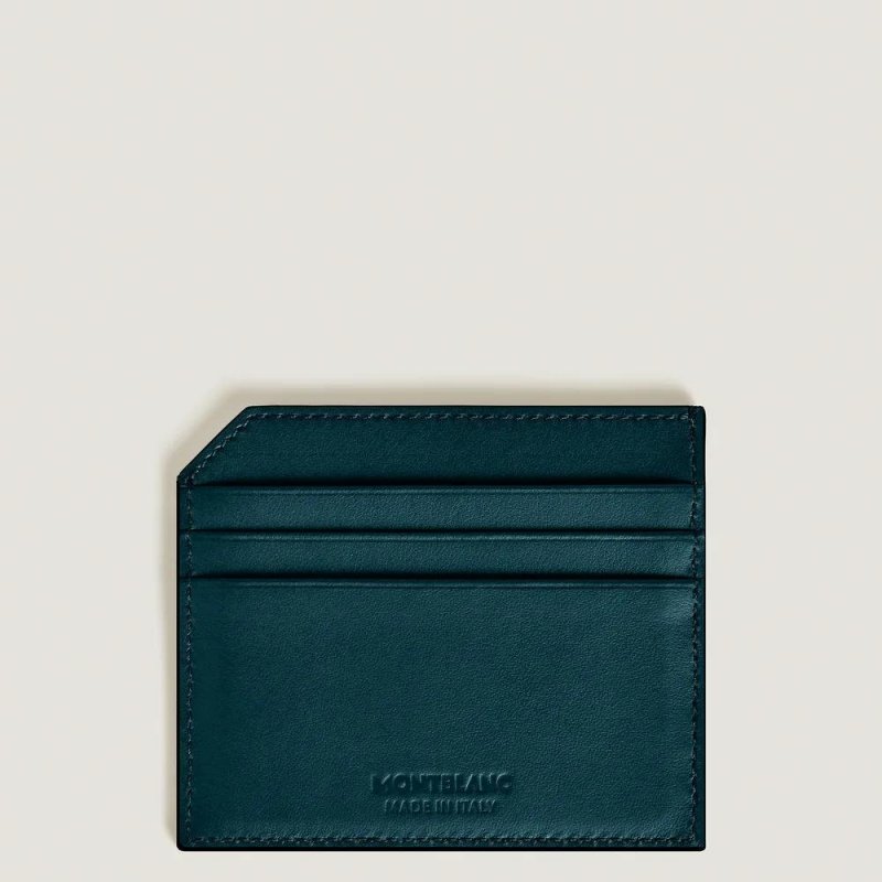 Montblanc - Porta Carte Soft - Pelle Blu