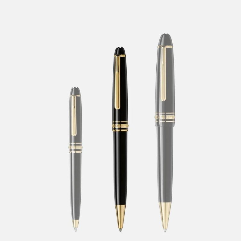 Montblanc - Penna Meisterstück - Resina Nera - Oro