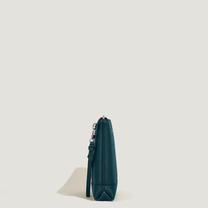 Montblanc - Pochette Soft - Pelle Blu - Elegante