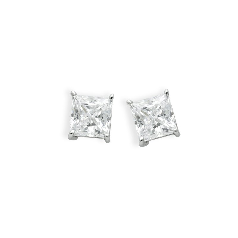 Ambrosia Gioielli - Orecchini Punti Luce - Oro Bianco - Zirconi