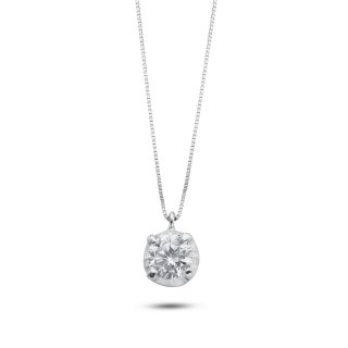 Ambrosia Gioielli - Girocollo Luce - Oro Bianco - Zircone