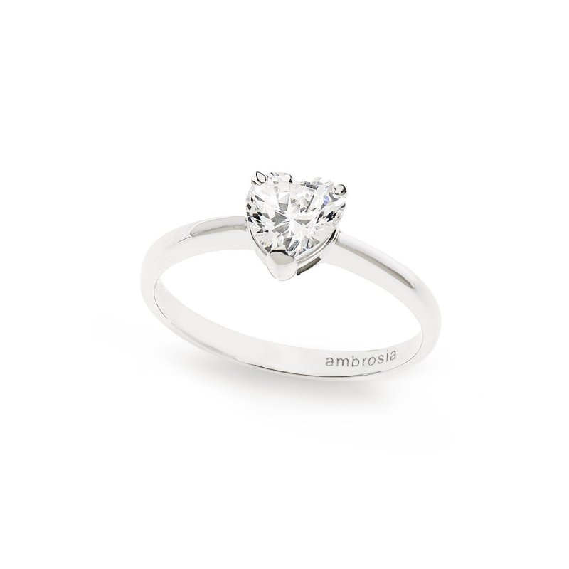 Ambrosia Gioielli - Anello Oro - Zircone Cuore