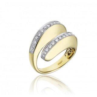 Chimento - Anello Stretch Volta - Oro - Diamanti
