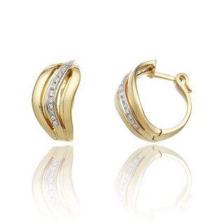Chimento - Orecchino Stretch Nuvola - Oro Giallo - Diamanti