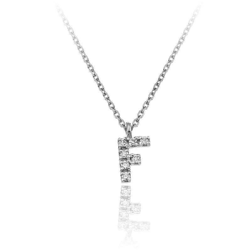 Chimento - Collana Con Pendente Lettera - Oro - Diamanti