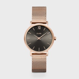 Cluse - Minuit Mesh - Grey - Rose Gold