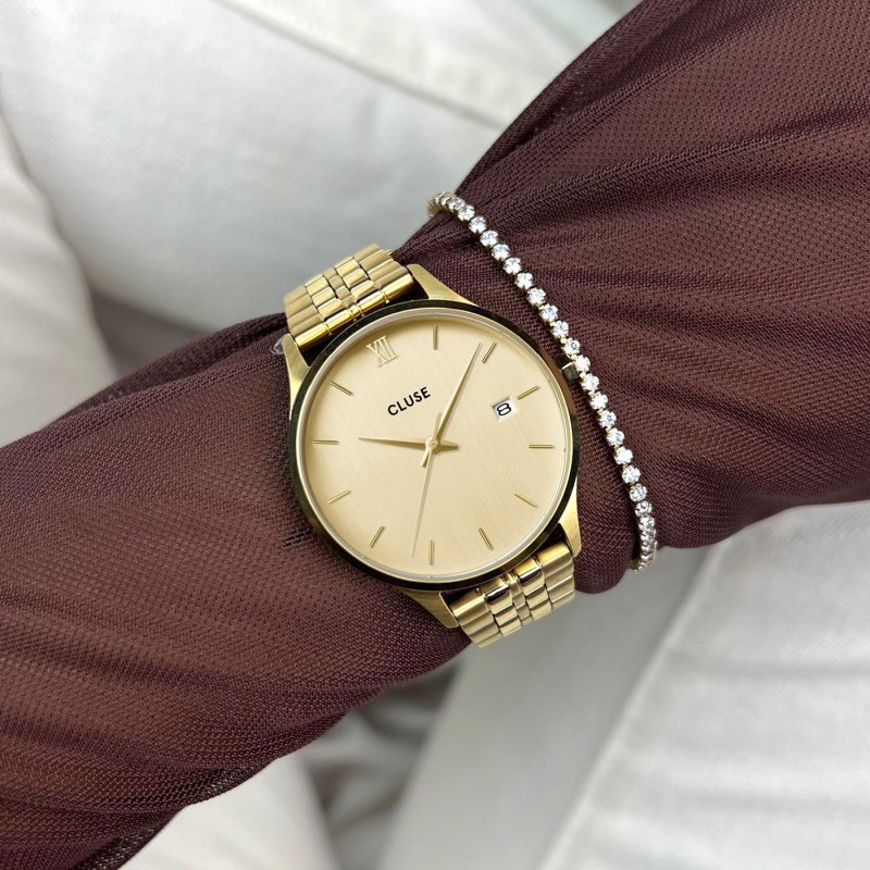 Cluse - Minuit Date Steel - Oro Pieno - Eleganza