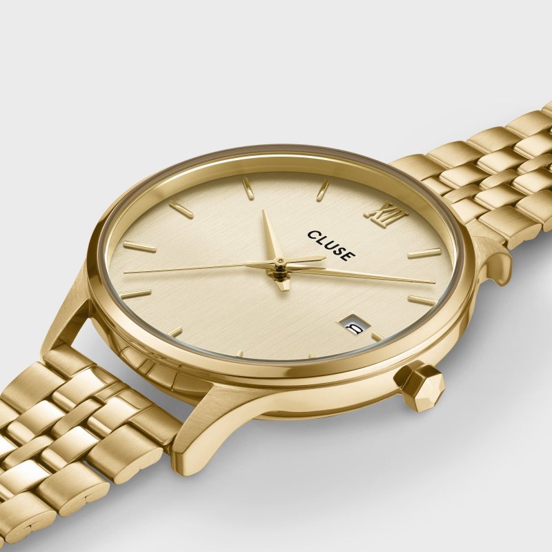 Cluse - Minuit Date Steel - Oro Pieno - Eleganza