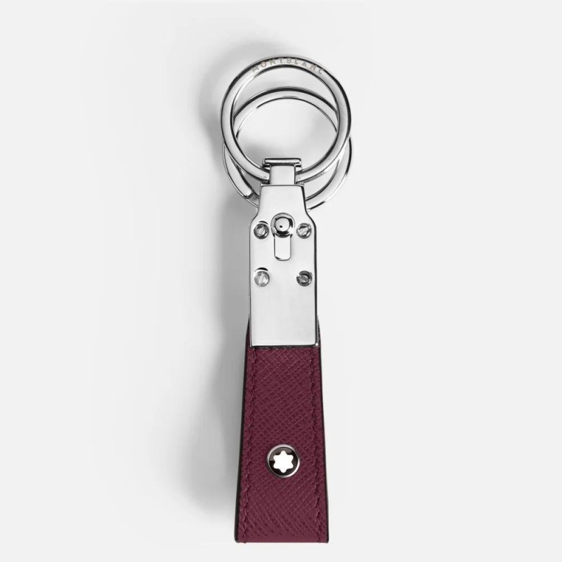 Montblanc - Portachiavi Con Passante - Pelle Cassis