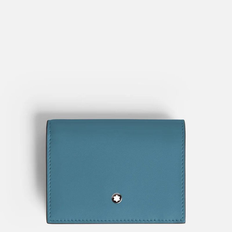 Montblanc - Portafoglio Continental - Pelle Blu