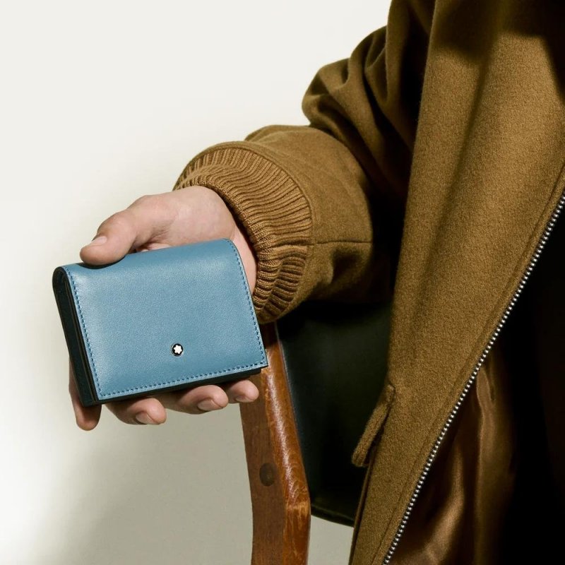 Montblanc - Portafoglio Continental - Pelle Blu