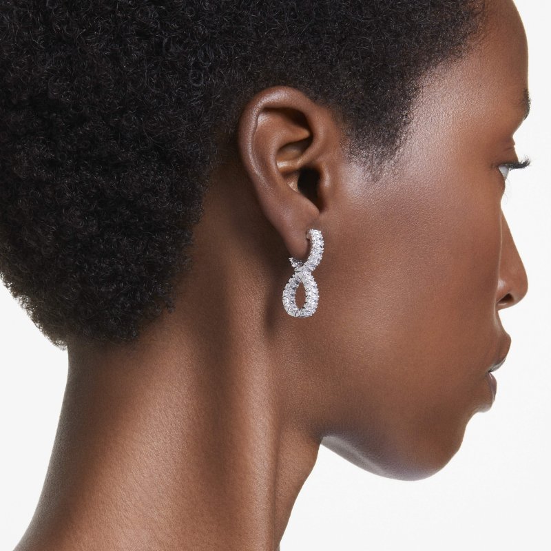 Swarovski - Orecchini Hyperbola - Rodio - Zirconia