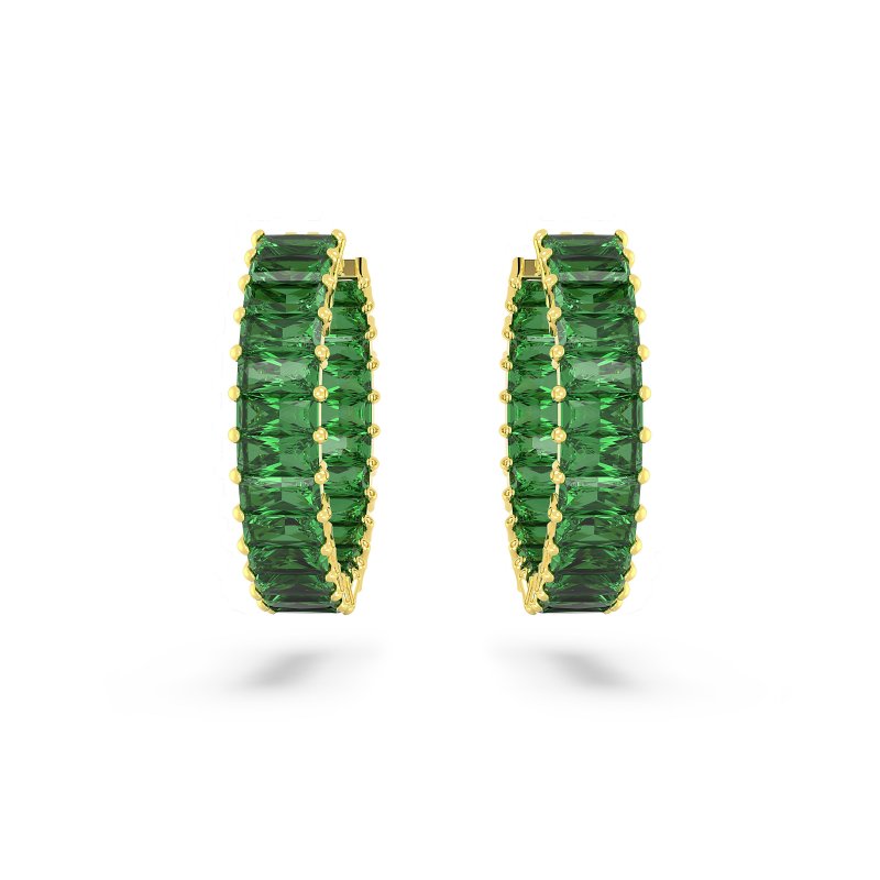 Swarovski - Orecchini Matrix - Placcato Oro - Verde
